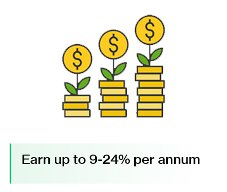 Earn up to 9-24� per annum